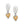 Load image into Gallery viewer, Cascade Heart Unity Post Drop Earrings