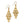 Load image into Gallery viewer, Palm Canyon Teardrop French Wire Earrings Gold