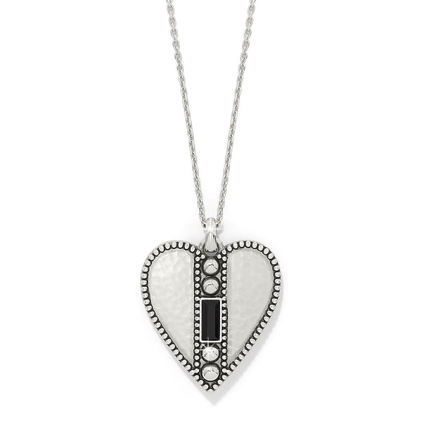 Pretty Tough Gem Heart Necklace black