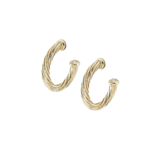 Cordão LG Oval Post Gold Earring