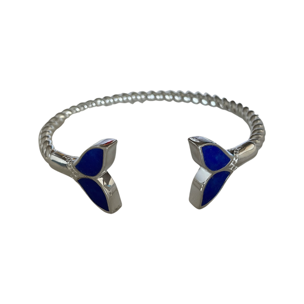 Mermaid Cuff Bracelet - Blue Sea Glass