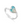 Load image into Gallery viewer, Full Heart Ring - Turquoise Gradient
