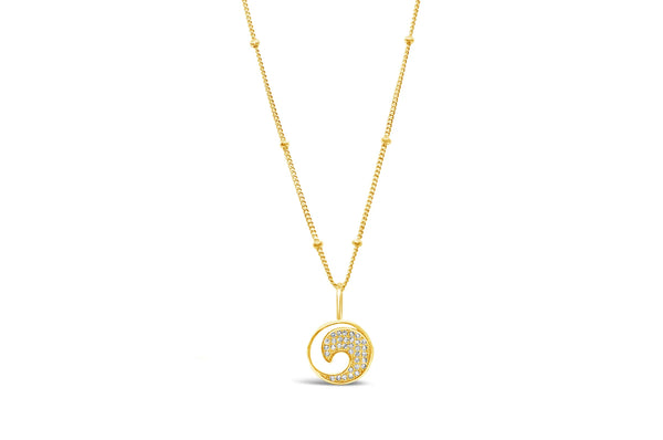Stia by the Sea Pavé Wave Necklace