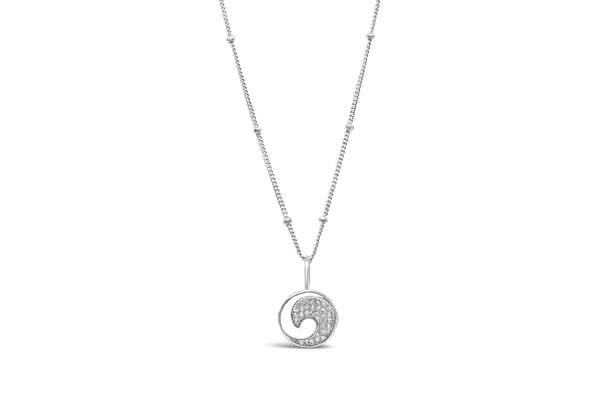 Stia by the Sea Pavé Wave Necklace