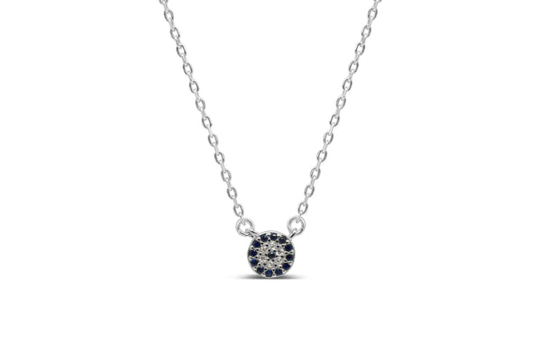 Pavé Evil Eye Disk - Itty Bitty Pretties SILVER