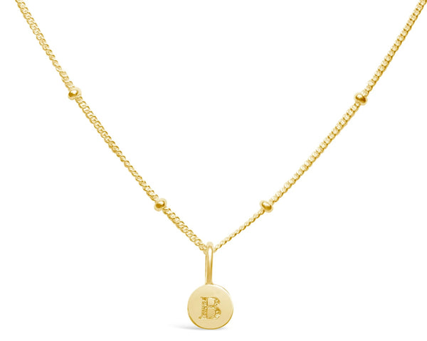 Initial Love Letters Necklace - Gold