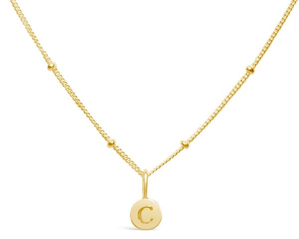 Initial Love Letters Necklace - Gold