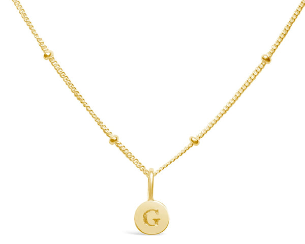 Initial Love Letters Necklace - Gold