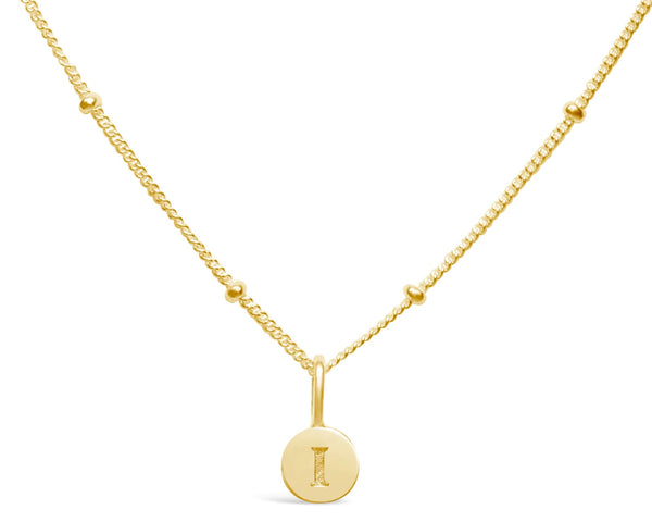 Initial Love Letters Necklace - Gold