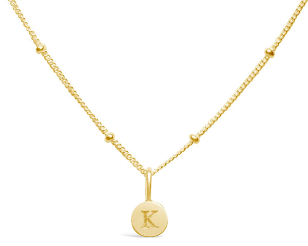 Initial Love Letters Necklace - Gold
