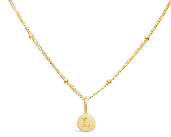 Initial Love Letters Necklace - Gold