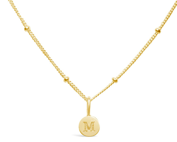 Initial Love Letters Necklace - Gold
