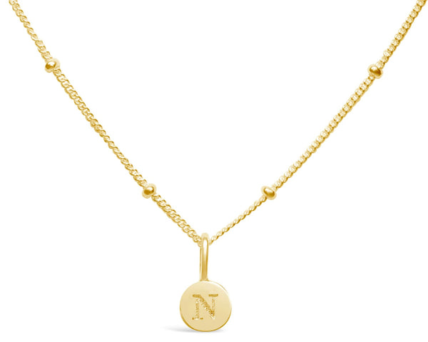 Initial Love Letters Necklace - Gold