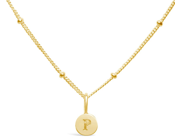 Initial Love Letters Necklace - Gold