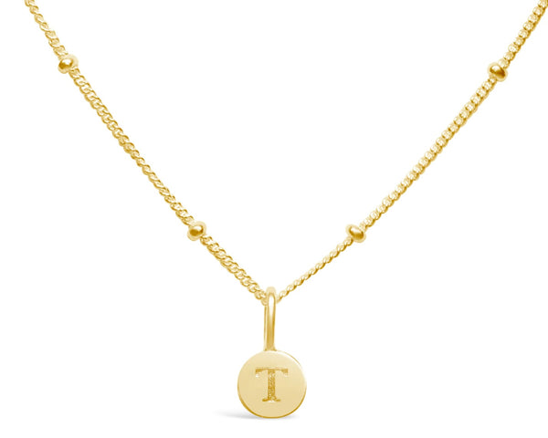 Initial Love Letters Necklace - Gold