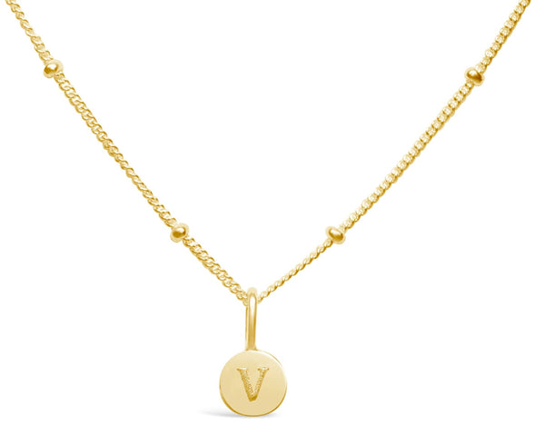 Initial Love Letters Necklace - Gold