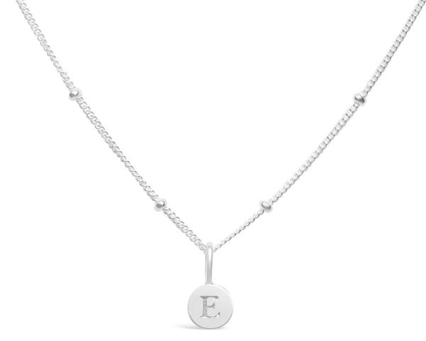 Initial Love Letter Necklace - Silver