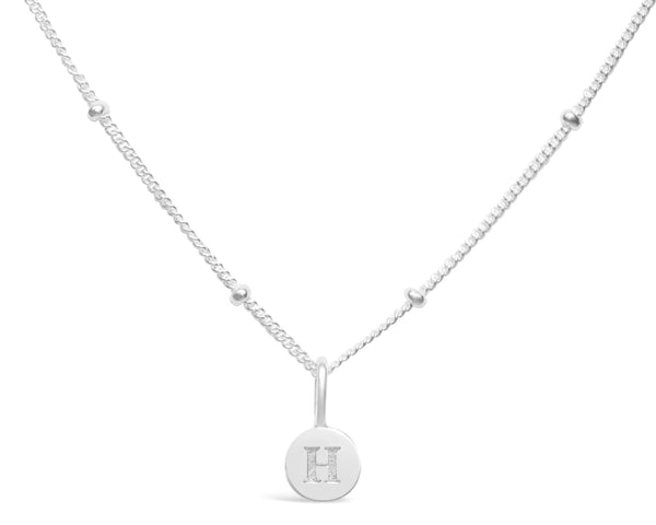 Initial Love Letter Necklace - Silver