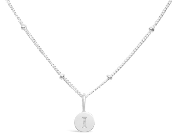 Initial Love Letter Necklace - Silver