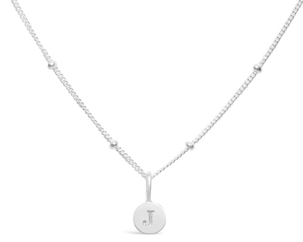 Initial Love Letter Necklace - Silver