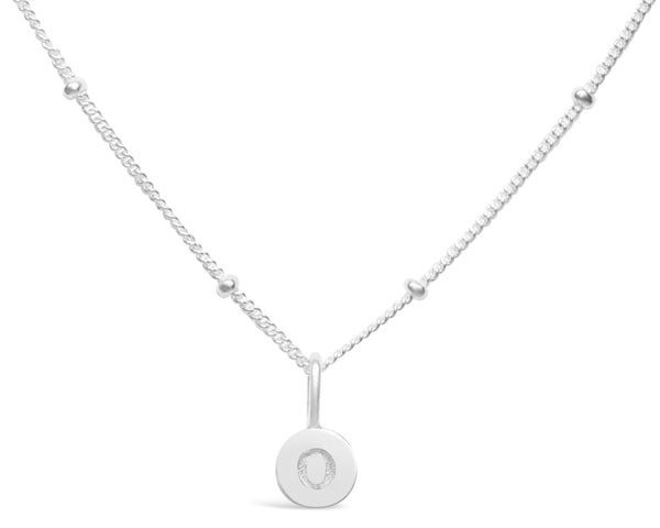 Initial Love Letter Necklace - Silver