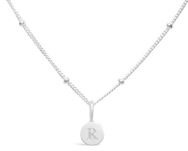 Initial Love Letter Necklace - Silver