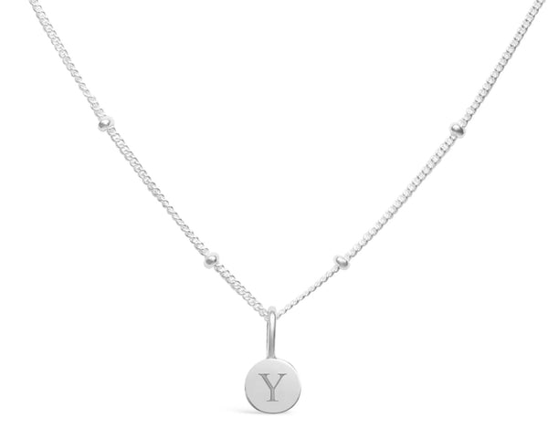 Initial Love Letter Necklace - Silver