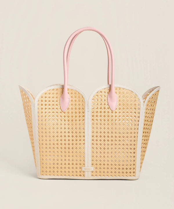 Splash Cane Beach Tote Castillo Tropical - Light Beige