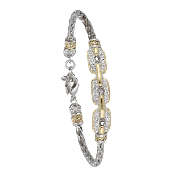 Celebration Petite Pavé - Triple Link Single Strand Bracelet