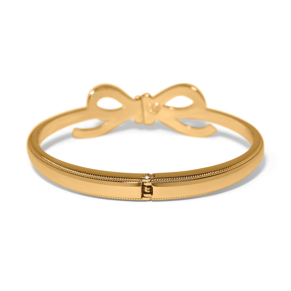 Illumina Bow Gold Hinge Bangle