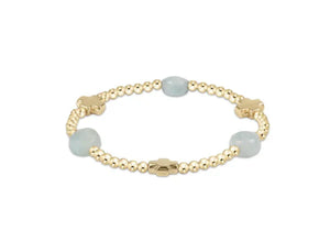 Signature Cross Admire Gold Pattern 3mm Bead Bracelet - Hot Mess ss25