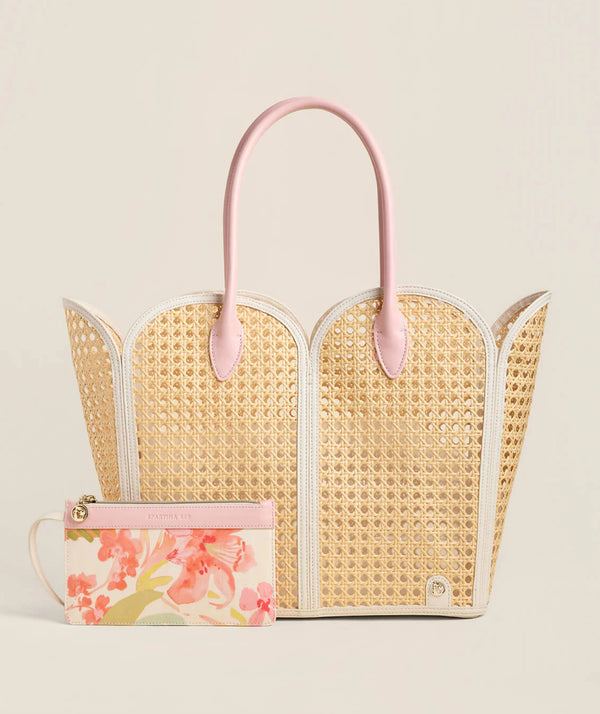 Splash Cane Beach Tote Castillo Tropical - Light Beige
