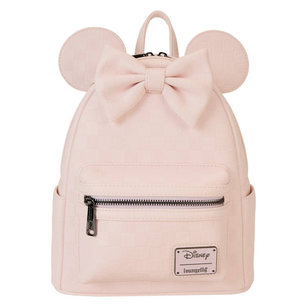 Loungefly Disney Minnie Ear Mini Backpack- Light Pink Checkered