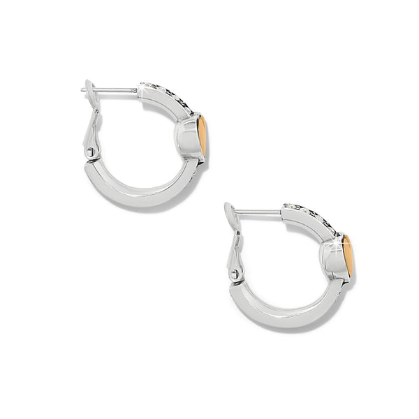 Mystery of Love Gold Heart Hoop Earrings