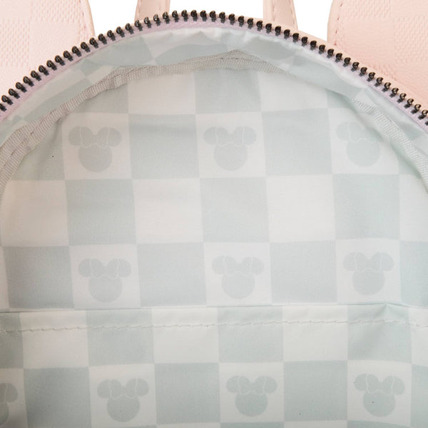 Loungefly Disney Minnie Ear Mini Backpack- Light Pink Checkered
