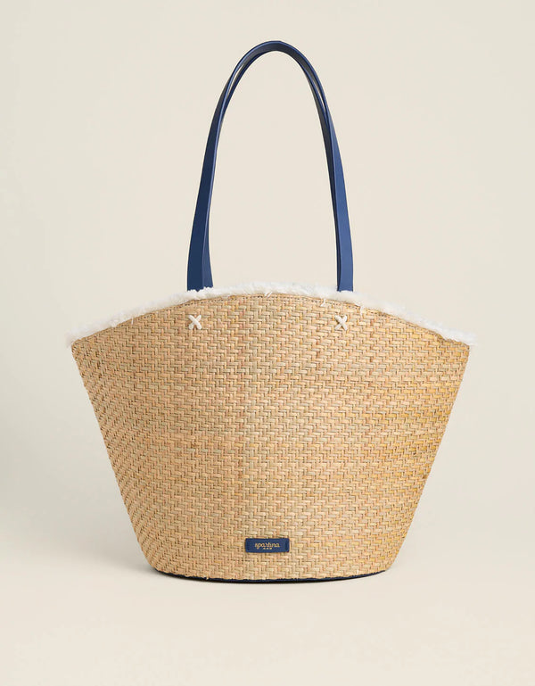 Straw Fringe Tote Flagler Resort Fish