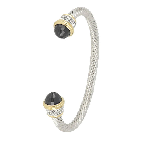 Nouveau Small Wire Cuff Bracelet - Black