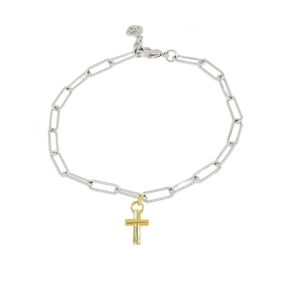 Diamante - Cross Charm Bracelet