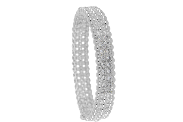 Beaded Collection 3 Row Bracelet - Crystal