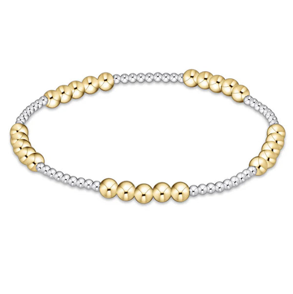Blissful Pattern Mixed Metal - 4mm Bracelet