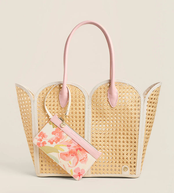 Splash Cane Beach Tote Castillo Tropical - Light Beige