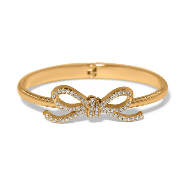 Illumina Bow Gold Hinge Bangle