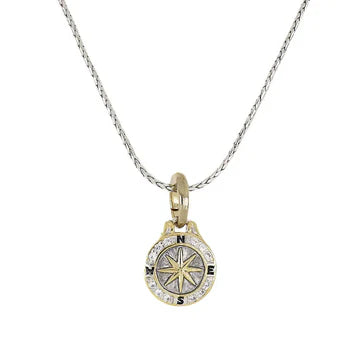 Compass Pendant Necklace 16-18"