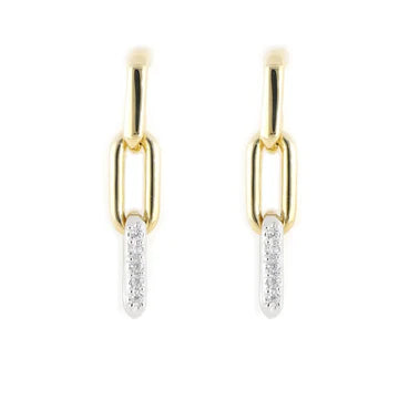 Diamante - Three Link Pavé Earrings