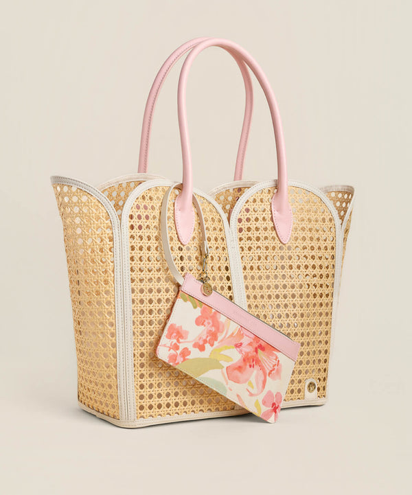 Splash Cane Beach Tote Castillo Tropical - Light Beige