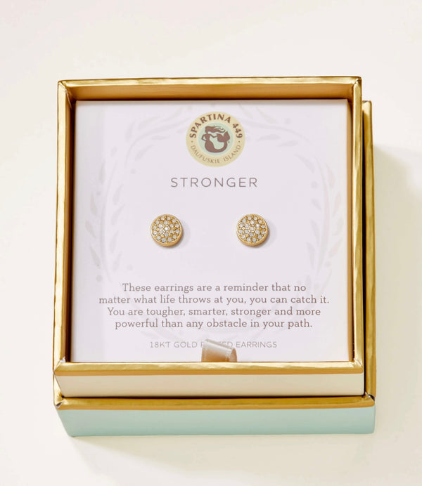 Sea La Vie Stud Earrings Stronger/Pavé Disk