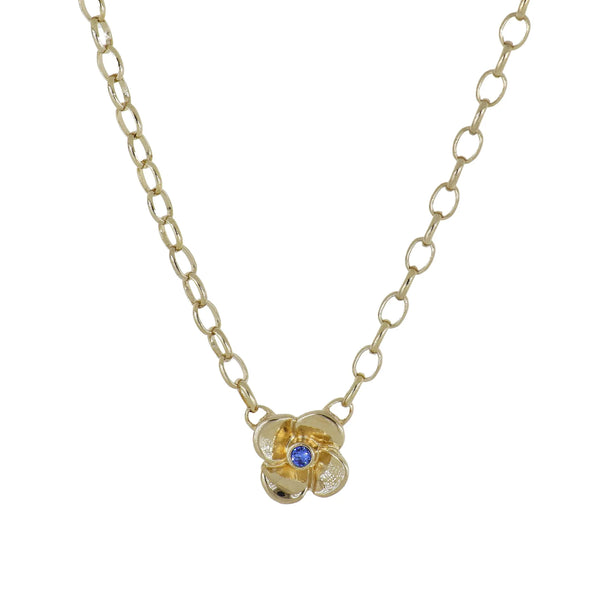 Novelão Collection Single Hydrangea Necklace - Gold
