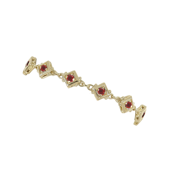 Gilded Collection 11 Stone Tennis Bracelet 7"