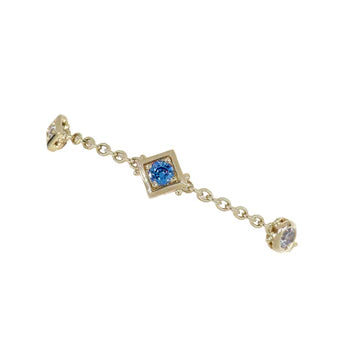 Gilded Collection 3 Stone Multi Shape Bracelet 7"