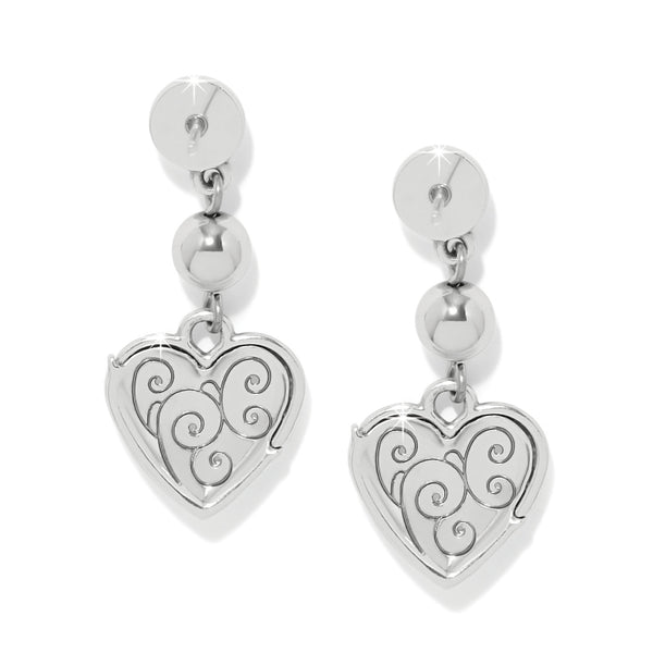Meridian Petite Heart Wave Post Earrings